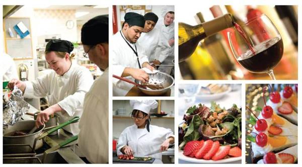Culinary Arts Banner with Food and Students